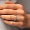 The Bonnie Ring | Lab Diamond Nature Inspired Open Shank Band sold by Ethica Diamonds