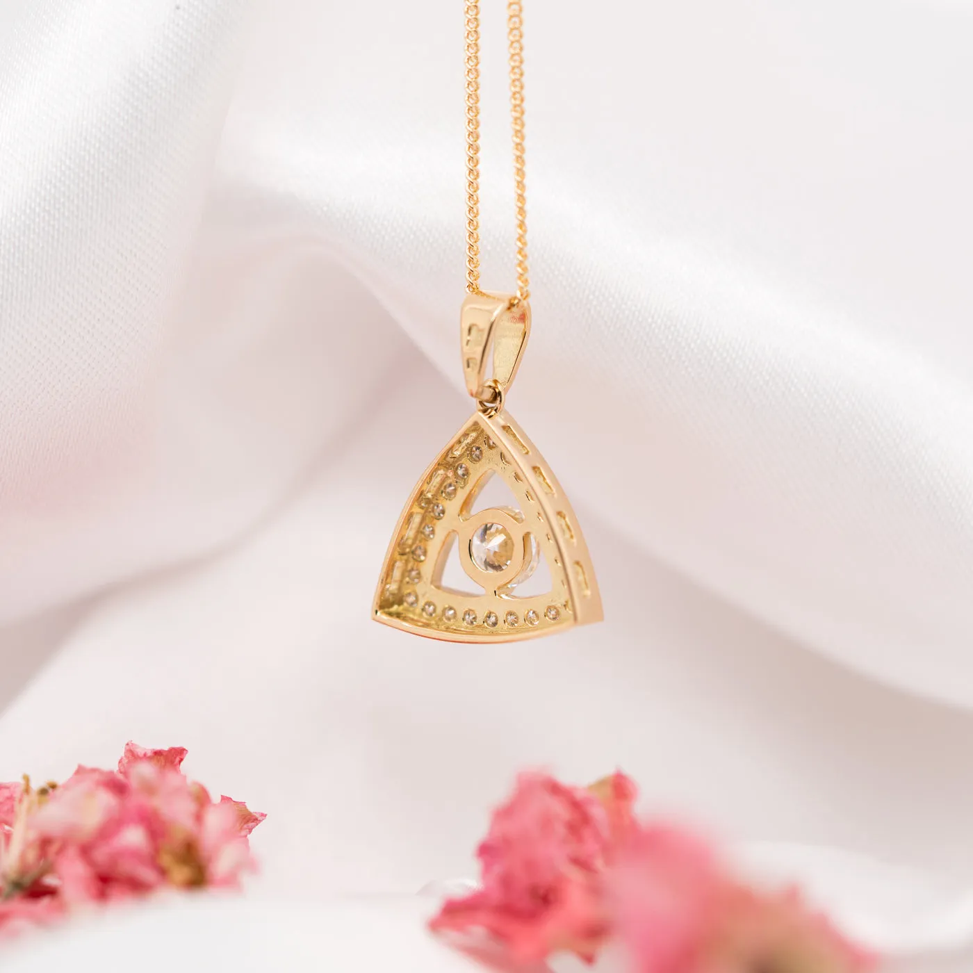 The Sienna Pendant | Moissanite & Lab Diamond Shield Halo sold by Ethica Diamonds product image thumbnail 5