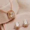 The Calia Earrings | Moissanite Solitaire Oval Basket Studs sold by Ethica Diamonds