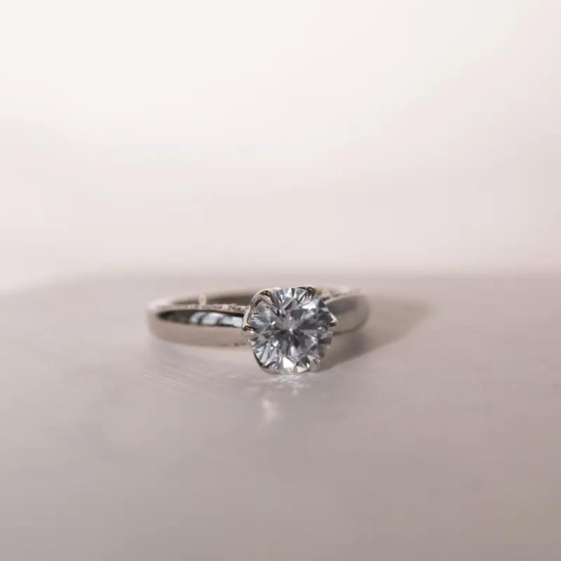 The Dion Ring | Lab Diamond Round Brilliant Cut Engagement Solitaire sold by Ethica Diamonds