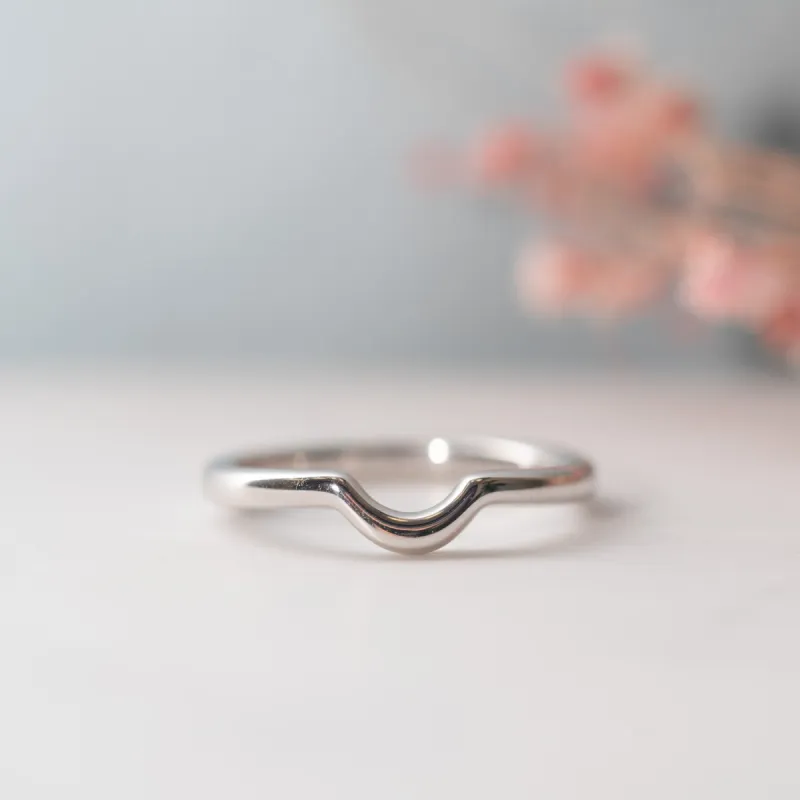 The Cosima Ring | Lab Diamond Dipped Contour Stacking Band sold by Ethica Diamonds