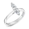 The Diella Ring | Pear Moissanite Toi et Moi Vintage Engagement sold by Ethica Diamonds