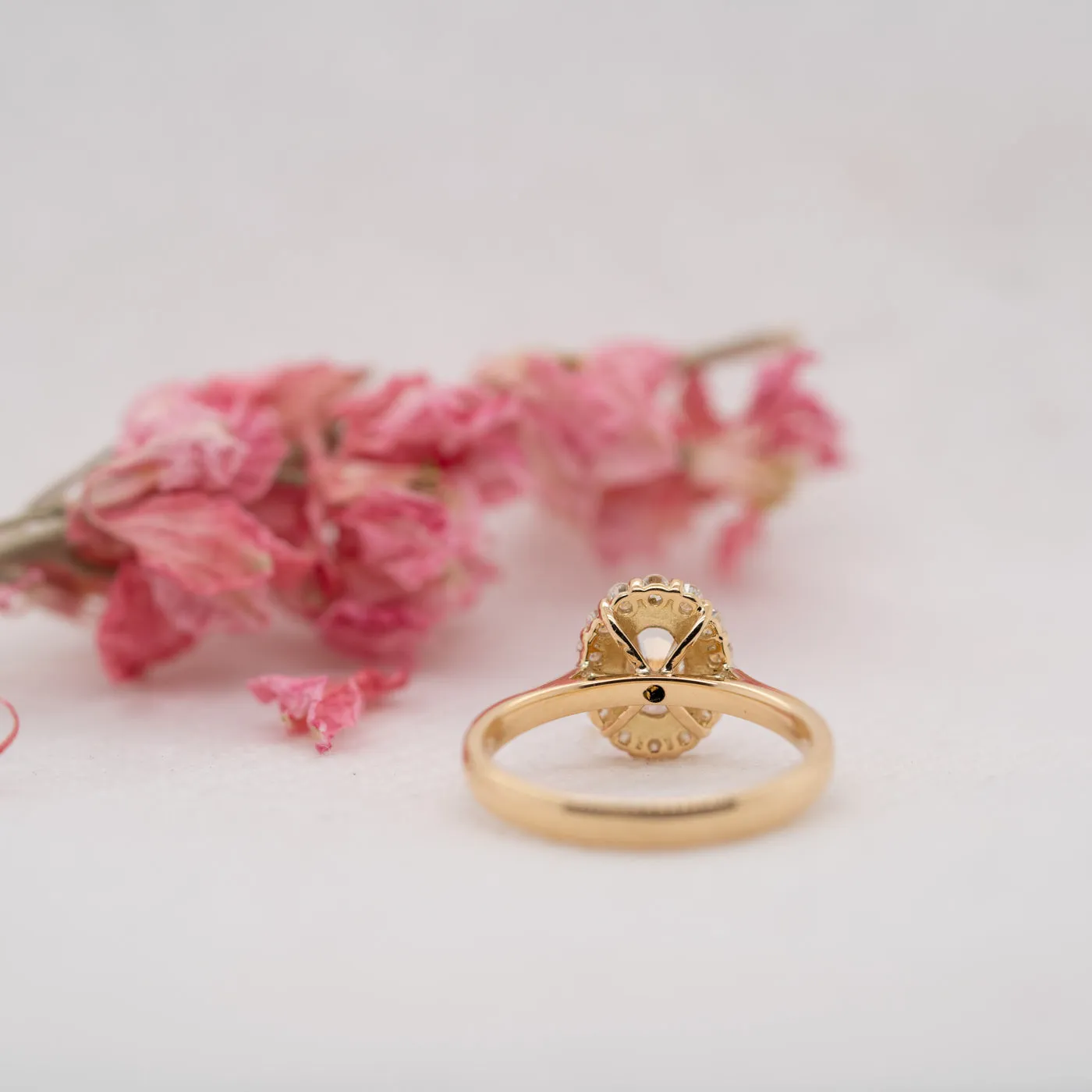 The Lenore Ring | Lab Diamond Oval Cut Engagement Halo sold by Ethica Diamonds product image thumbnail 4