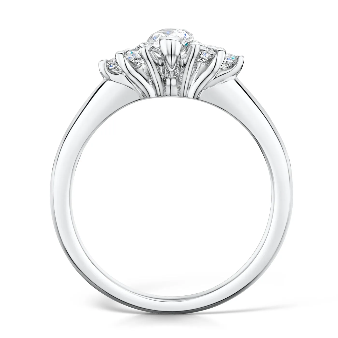 The Victoria Ring | Marquise Lab Diamond Accented Dainty Engagement sold by Ethica Diamonds product image thumbnail 3