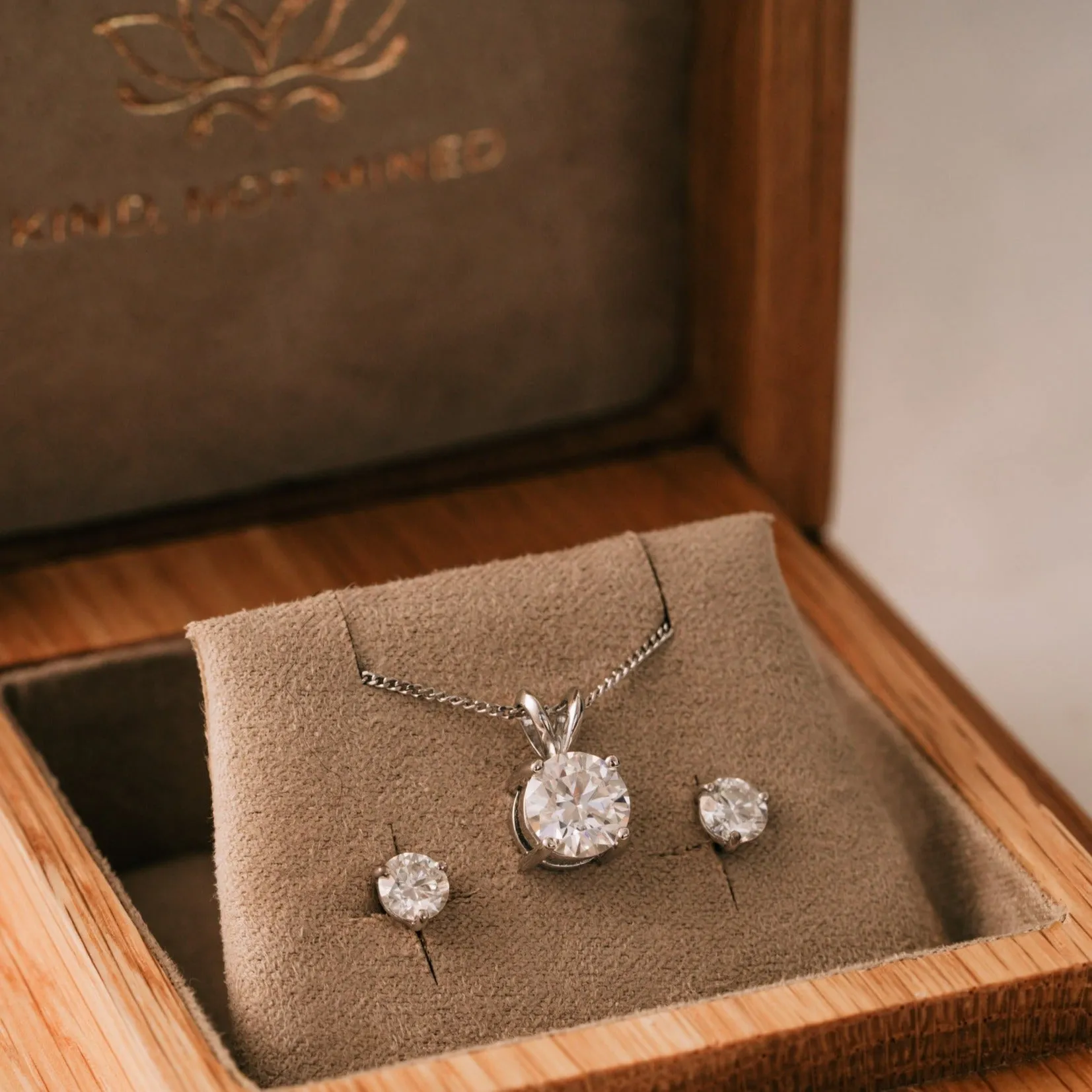 The Martini Earrings | Round Lab Diamond Three Claw Solitaire Studs sold by Ethica Diamonds product image thumbnail 2