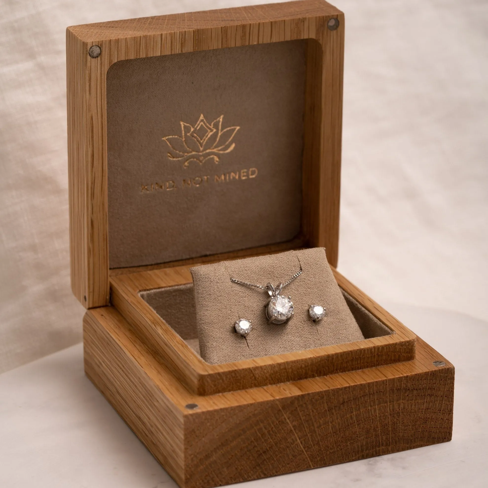 The Martini Earrings | Round Lab Diamond Three Claw Solitaire Studs sold by Ethica Diamonds product image thumbnail 3