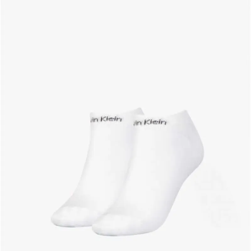 Calvin Klein 2 Pack Womens Ankle Trainer Socks White sold by House of Slippers
