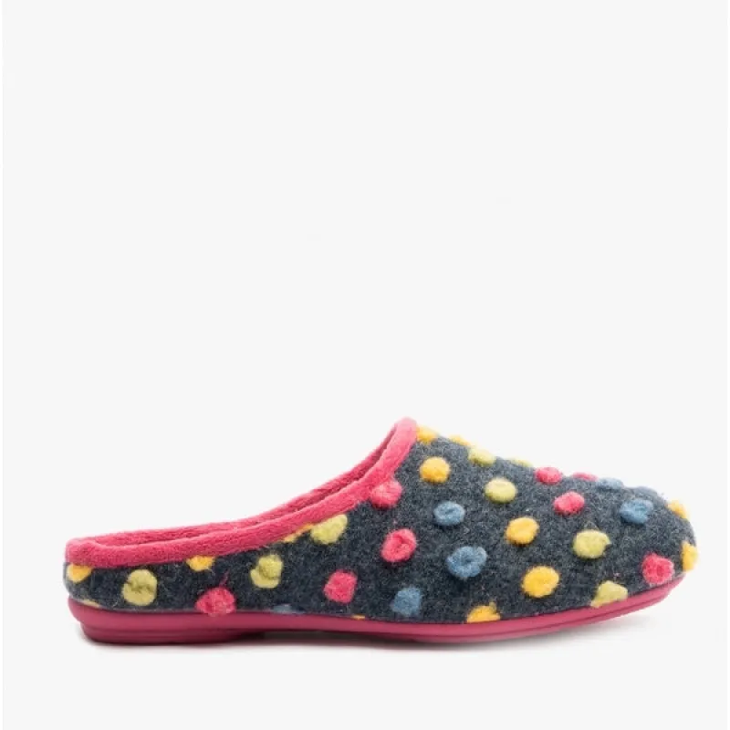 Sleepers AMY Womens Mule Slippers Fuchsia sold by House of Slippers
