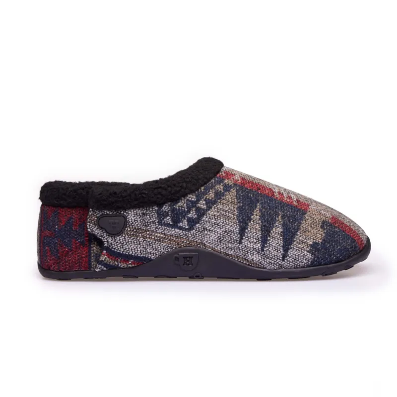 ROCCO Mens Full Slippers Navy/Red Aztec sold by House of Slippers