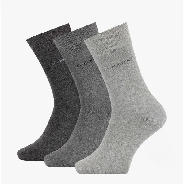 3 Pack Classic Mens Crew Socks Grey sold by House of Slippers