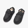 Zedzzz JOSH Mens Super Wide Touch Fasten Slippers Black sold by House of Slippers