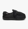 Zedzzz JOSH Mens Super Wide Touch Fasten Slippers Black sold by House of Slippers
