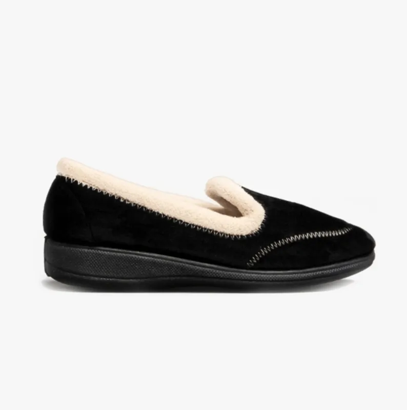 Mirak MAIER Womens Slippers Black sold by House of Slippers