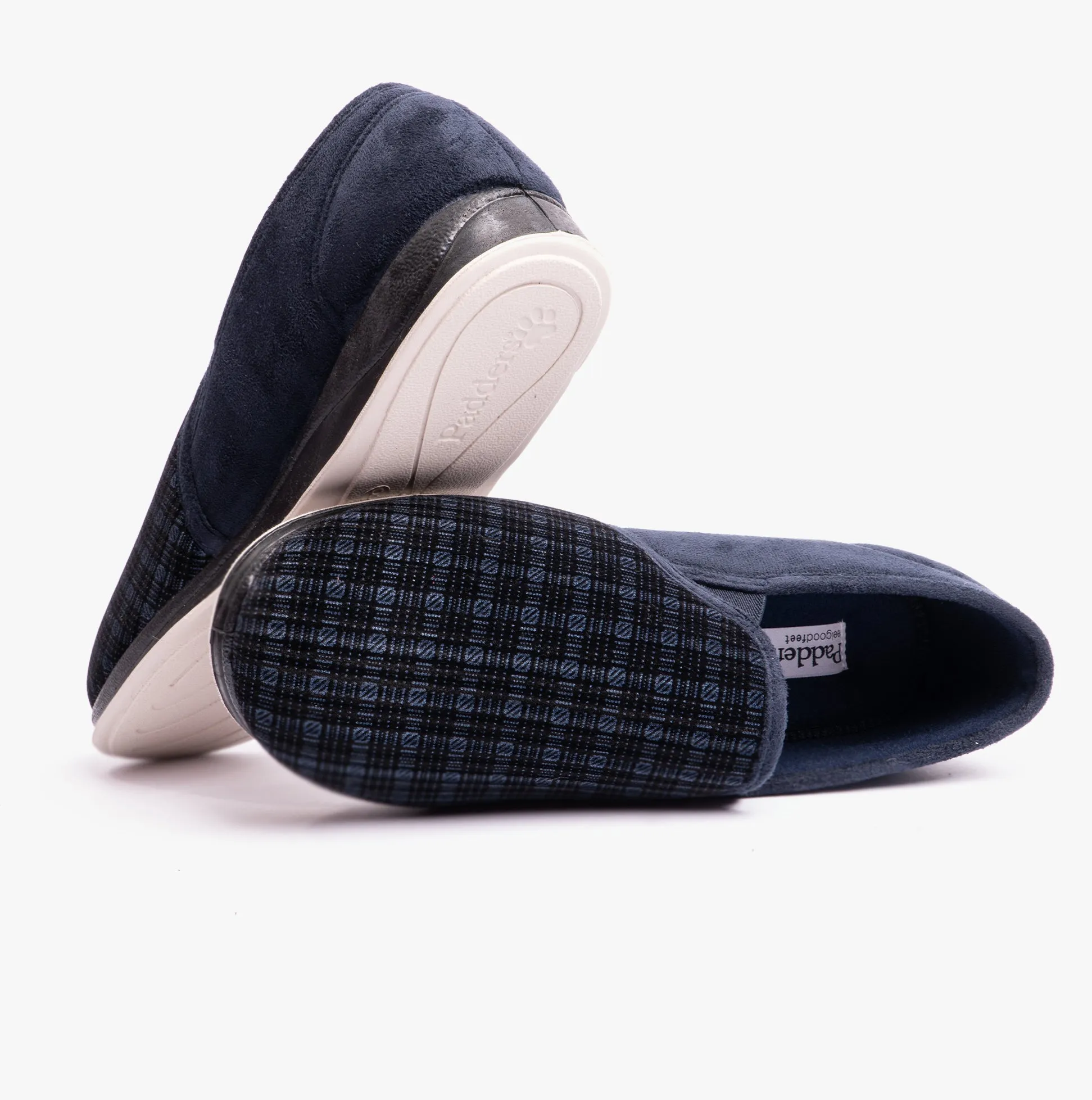 ALBERT Mens (G Fit) Full Slippers Navy Combi sold by House of Slippers product image thumbnail 2
