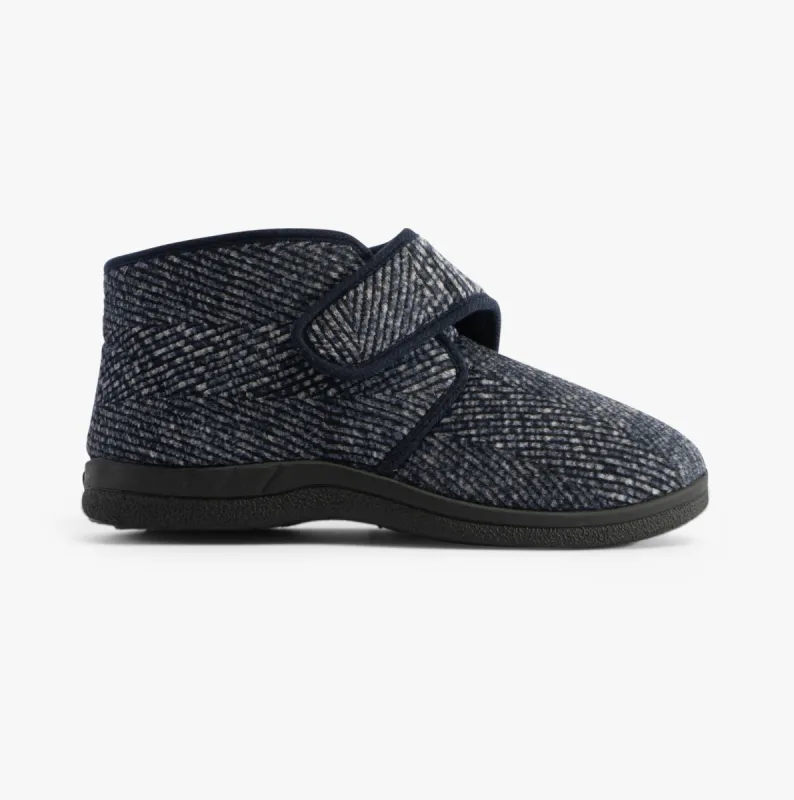 Jo & Joe BOB Mens Slippers Navy sold by House of Slippers
