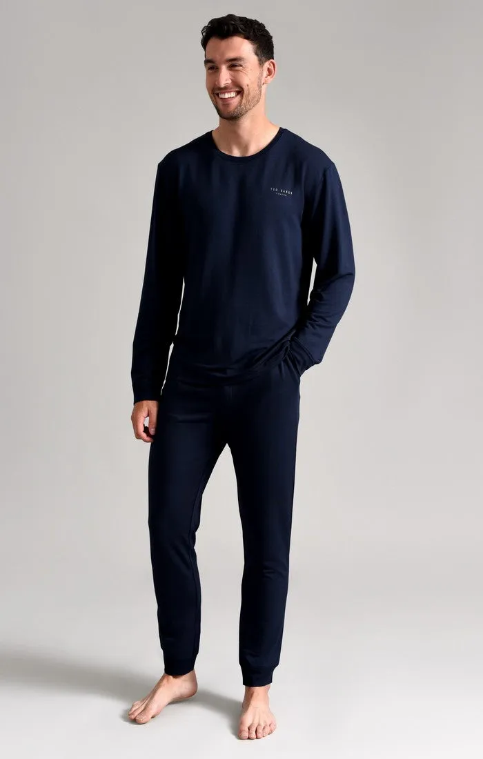 SUPER SOFT Long Sleeve Top Mens Navy sold by House of Slippers