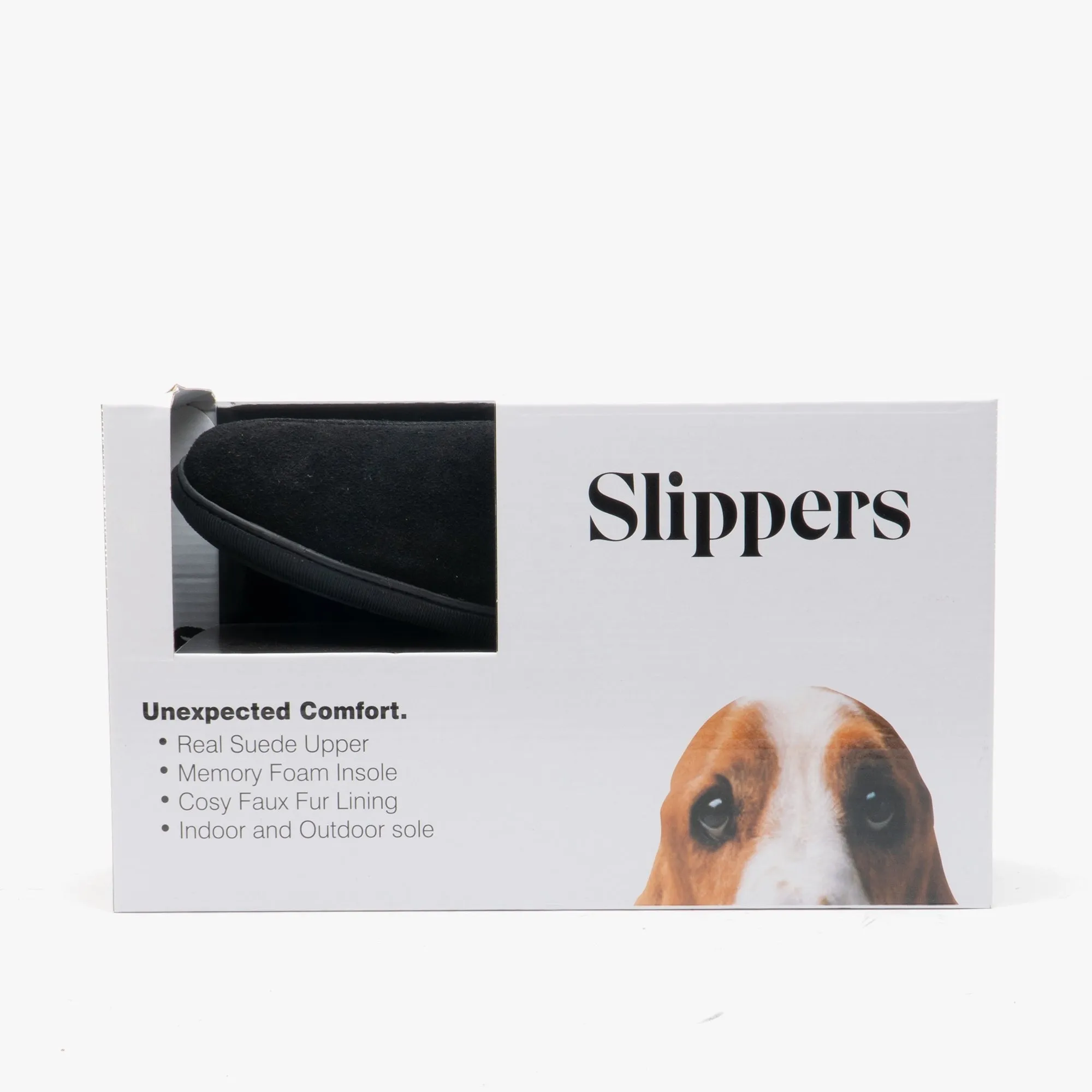 Hush Puppies ARNOLD Mens Suede Full Slippers Black sold by House of Slippers product image thumbnail 5