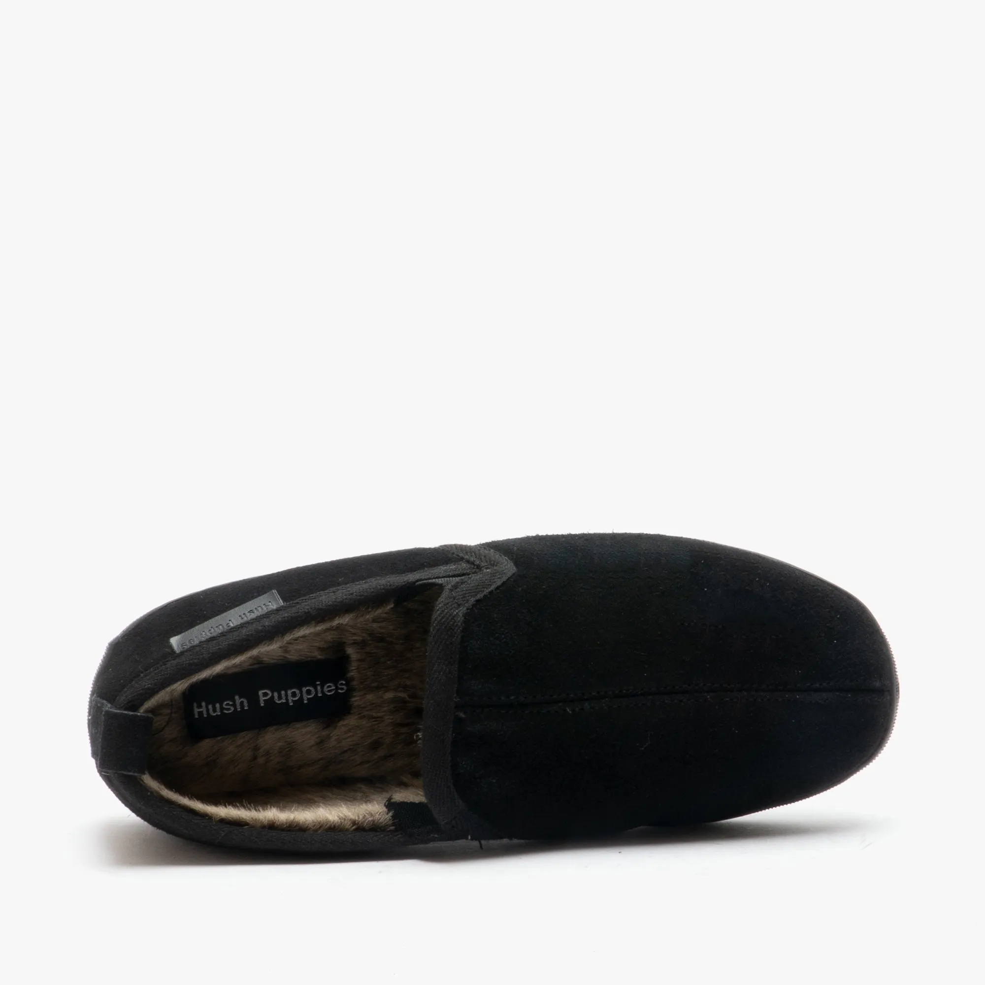Hush Puppies ARNOLD Mens Suede Full Slippers Black sold by House of Slippers product image thumbnail 3