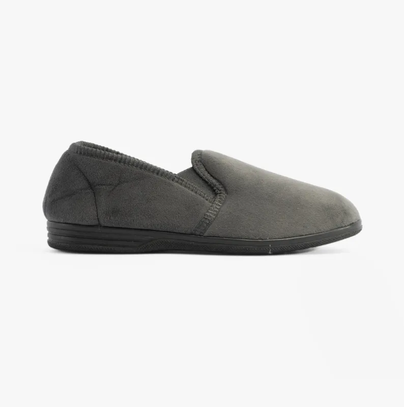 Jo & Joe JAKE Mens Full Slippers Grey sold by House of Slippers