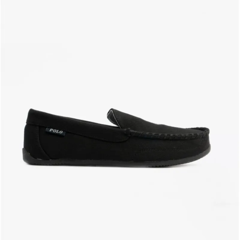 DECLAN Mens Slippers Black sold by House of Slippers