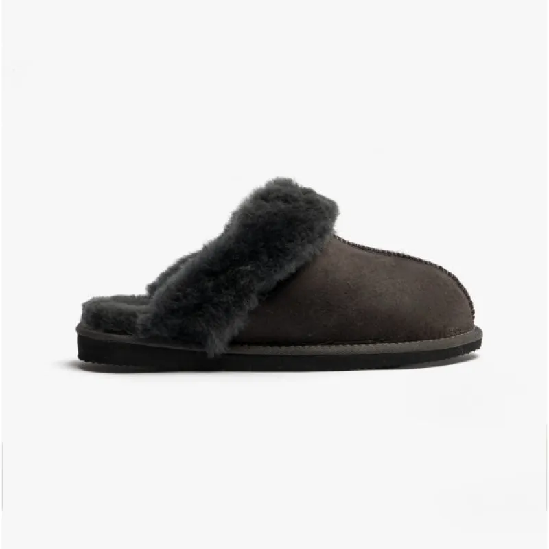 Shepherd JESSICA Womens Sheepskin Mules Antique/Asphalt sold by House of Slippers