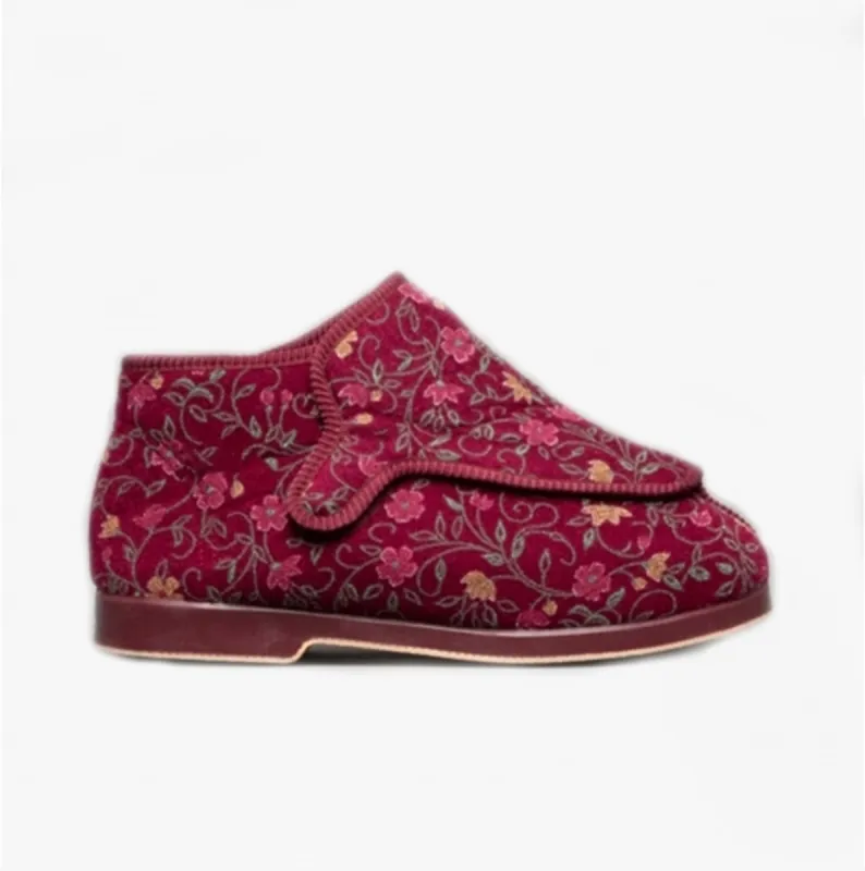 GBS RHONA Womens Boot Slippers Wine sold by House of Slippers