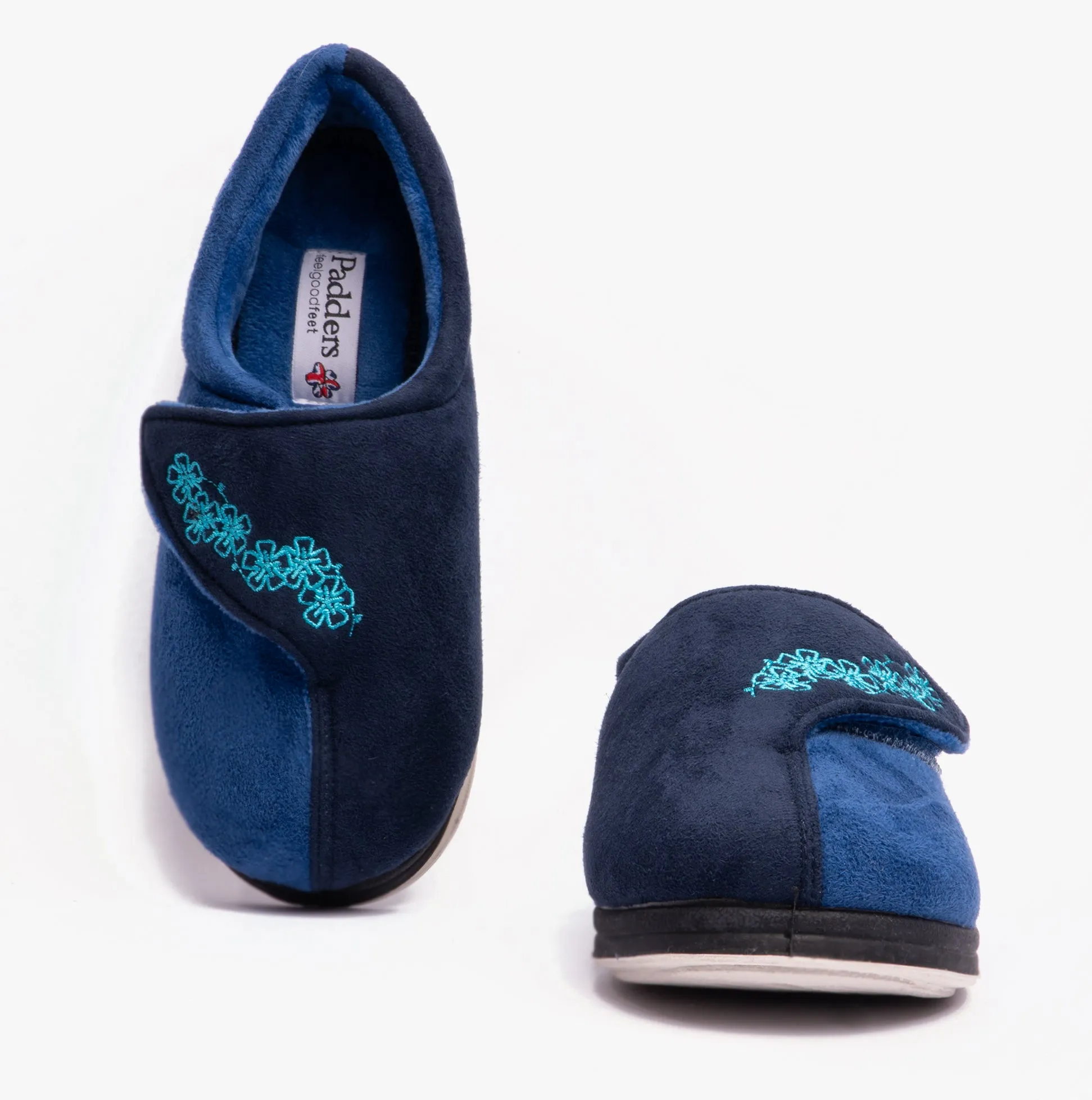 Padders HUG Womens (2E Fit) Touch Fasten Slippers Royal sold by House of Slippers product image thumbnail 4