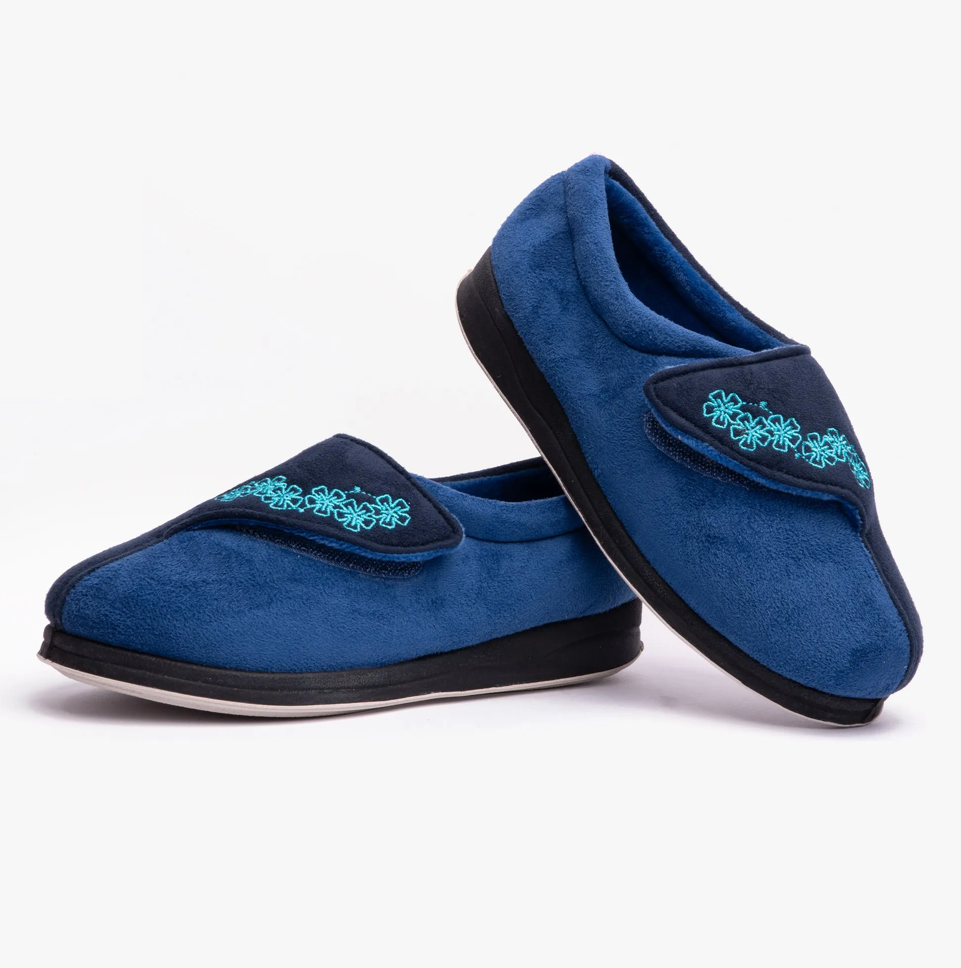 Padders HUG Womens (2E Fit) Touch Fasten Slippers Royal sold by House of Slippers product image thumbnail 2