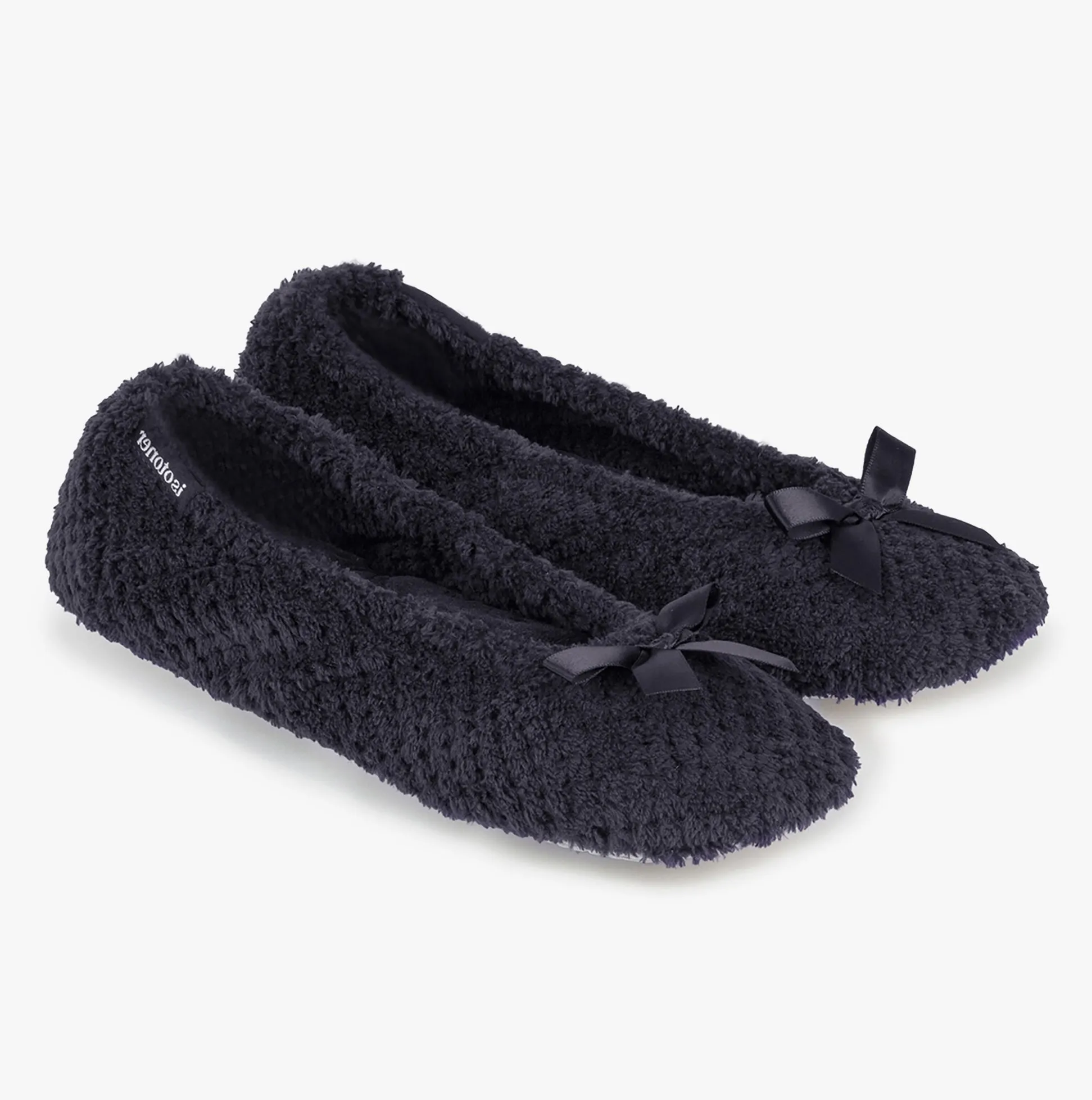 Totes Isotoner POPCORN BALLET Womens Ballerina Slippers Black sold by House of Slippers product image thumbnail 3