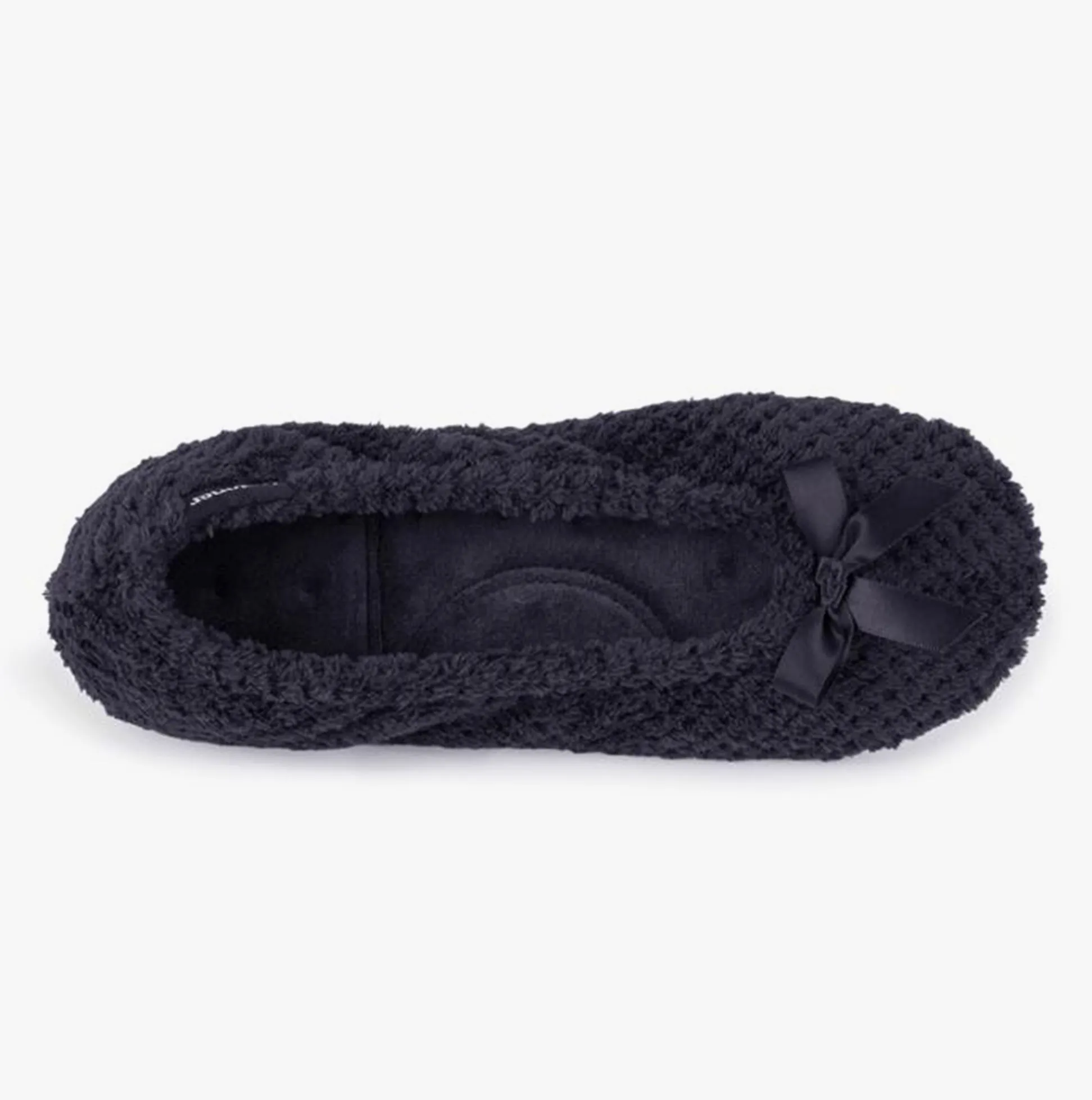 Totes Isotoner POPCORN BALLET Womens Ballerina Slippers Black sold by House of Slippers product image thumbnail 4