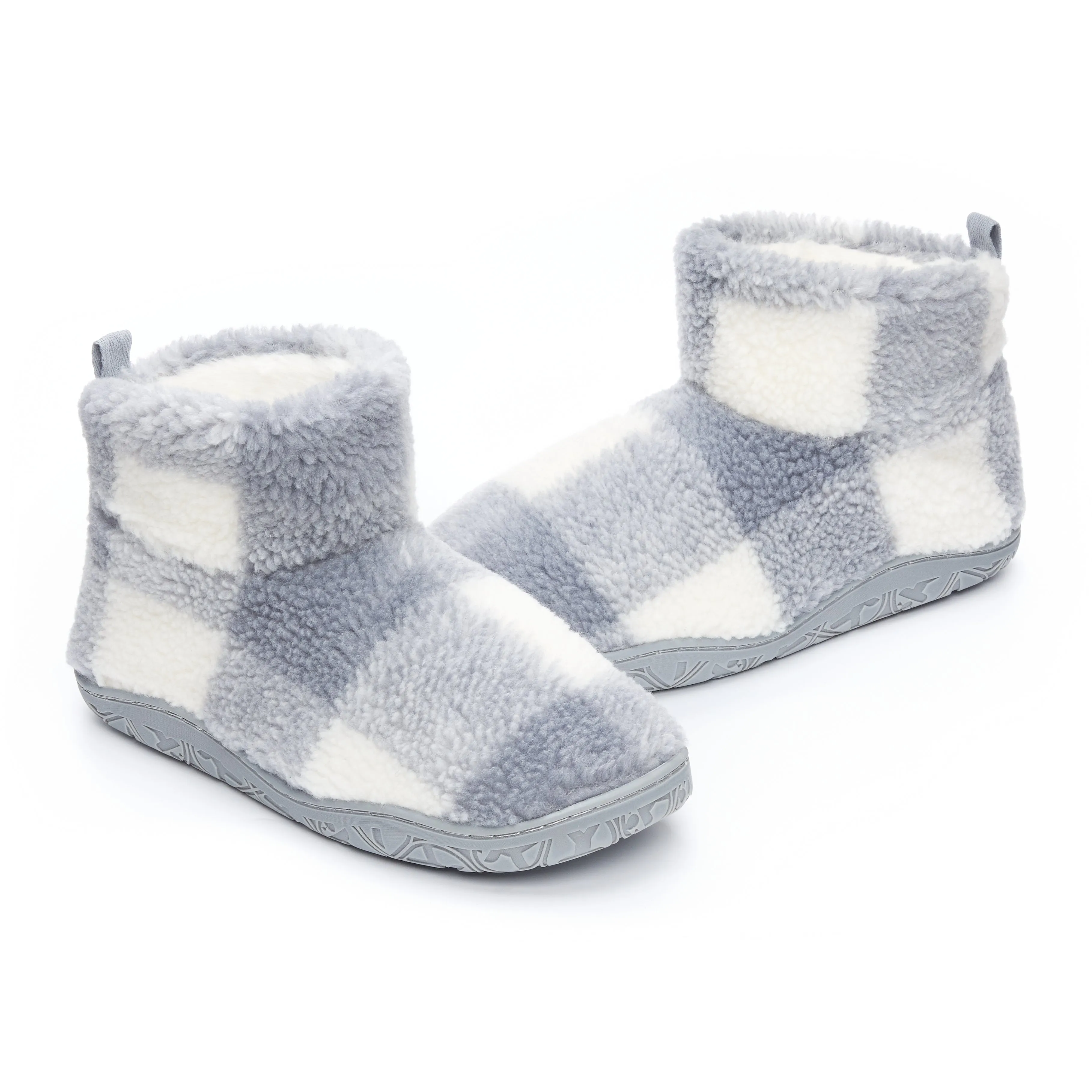 Bedroom Athletics CELESTE Womens Slipper Boots Grey Check sold by House of Slippers product image thumbnail 4