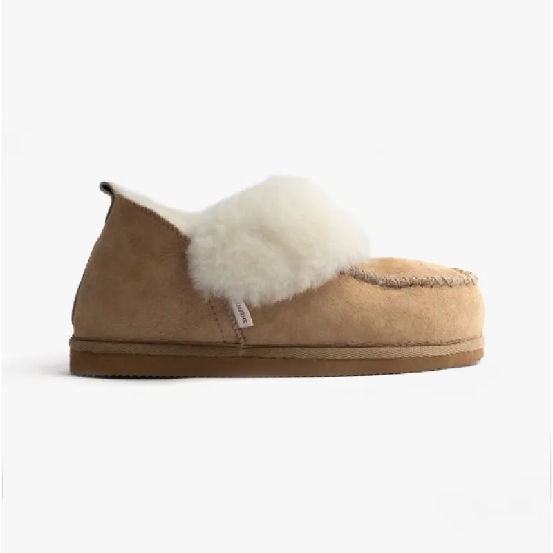 ALBINA Womens Sheepskin Slipper Boots Camel sold by House of Slippers