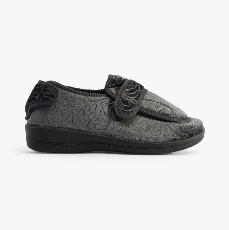 Jo & Joe GRACE Womens Slippers Grey sold by House of Slippers