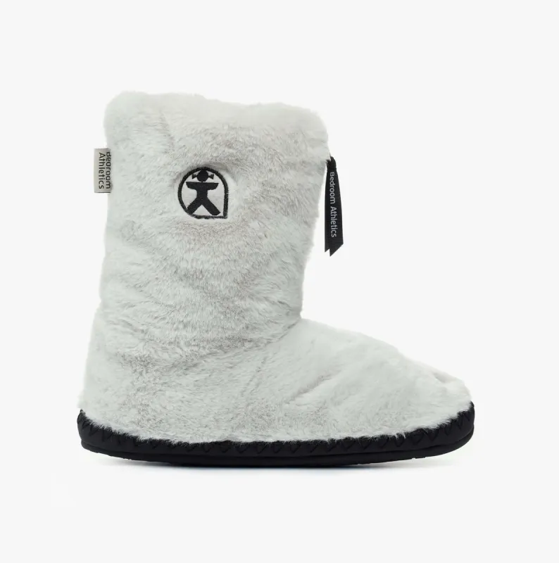 Bedroom Athletics MONROE Womens Faux Fur Boots Trace Grey/Charcoal sold by House of Slippers