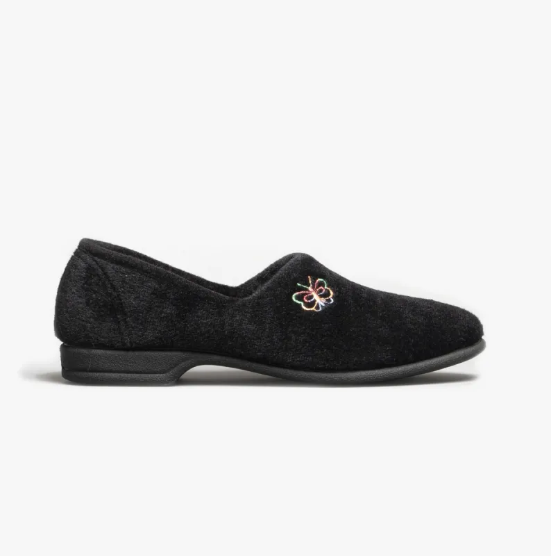 Mirak BOUQUET Womens Slippers Black sold by House of Slippers