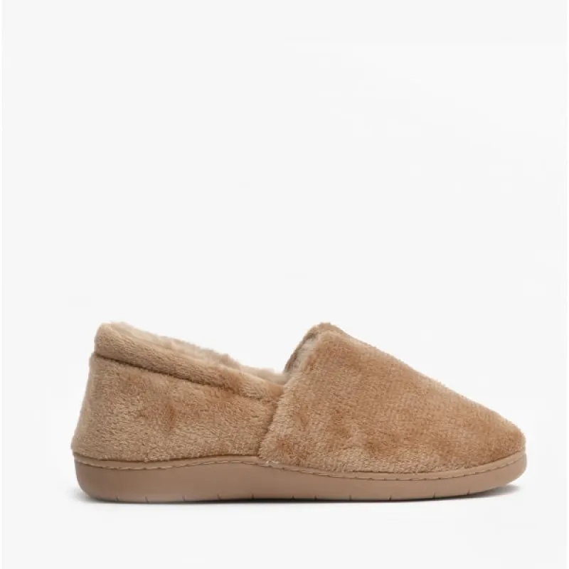 Black Country Shoes RITA Womens Full Slippers Chocolate sold by House of Slippers