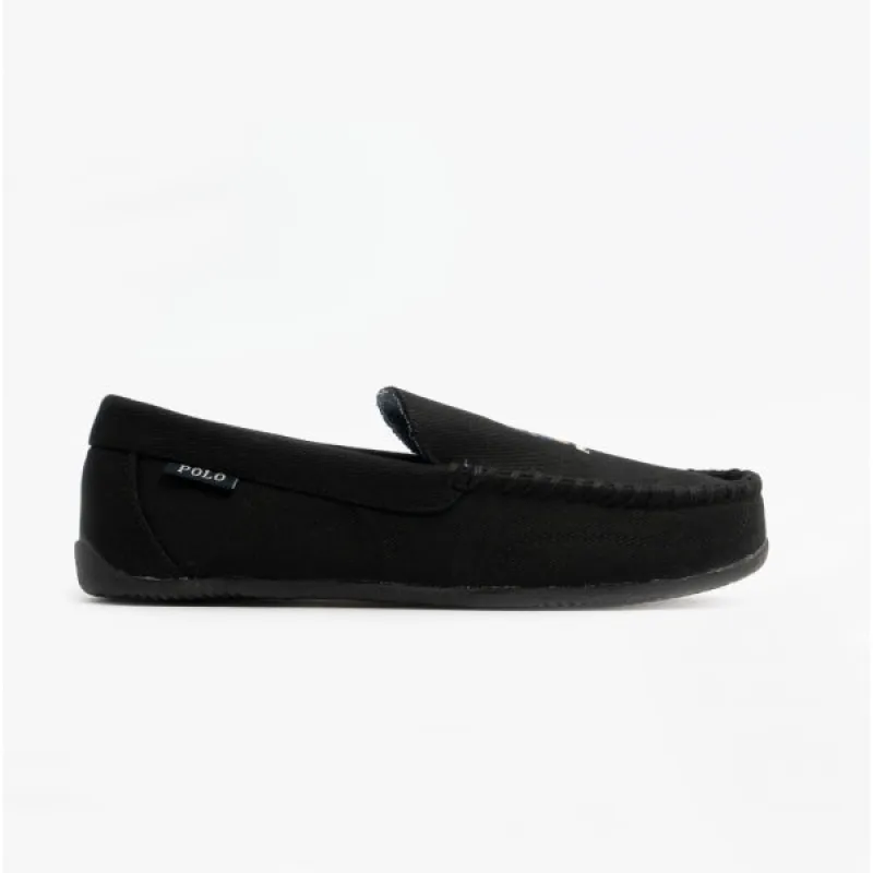 DECLAN BEAR Mens Slippers Black sold by House of Slippers
