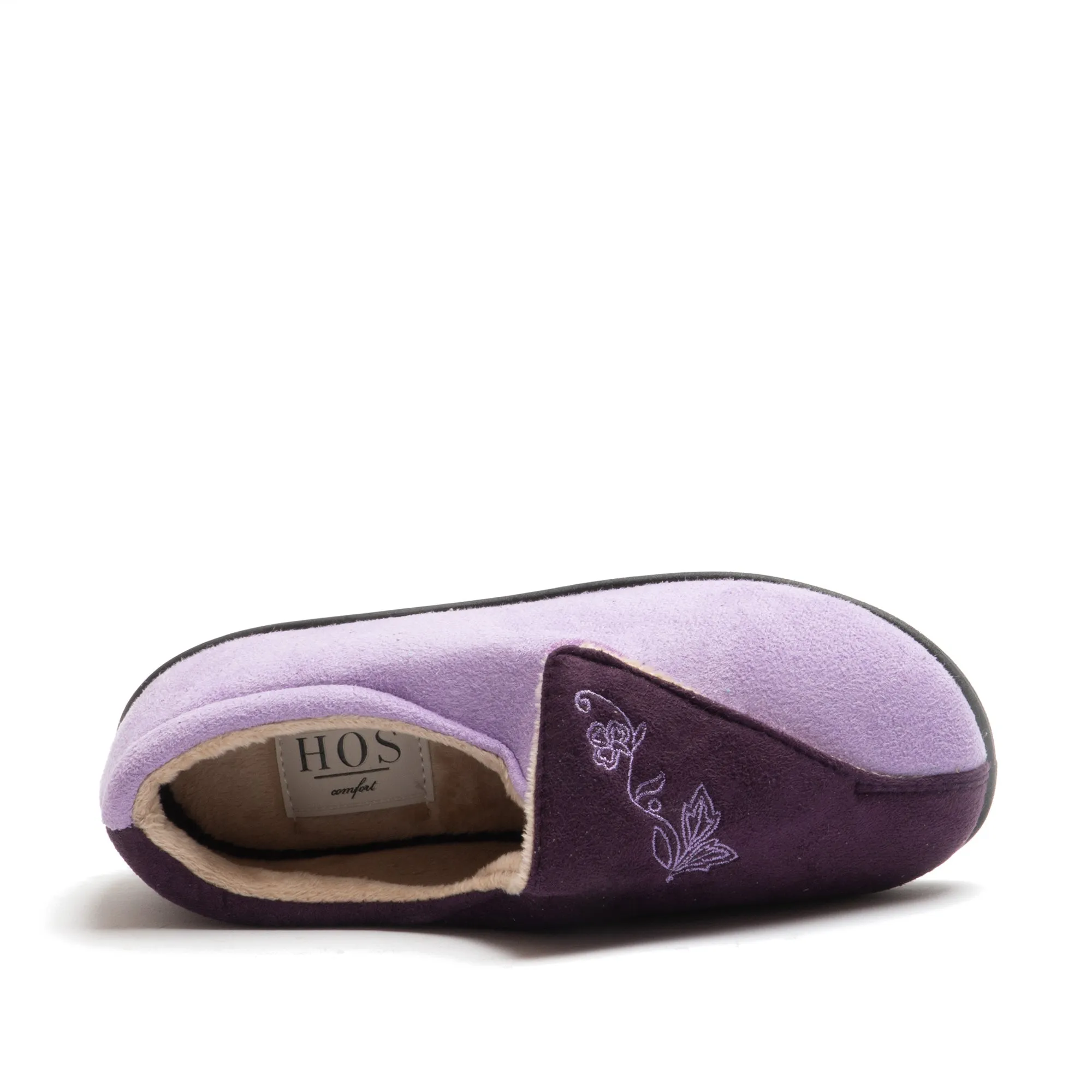 HOS Comfort HETTIE Womens Extra Wide (2E) Touch Fasten Full Slippers Lavender sold by House of Slippers product image thumbnail 3