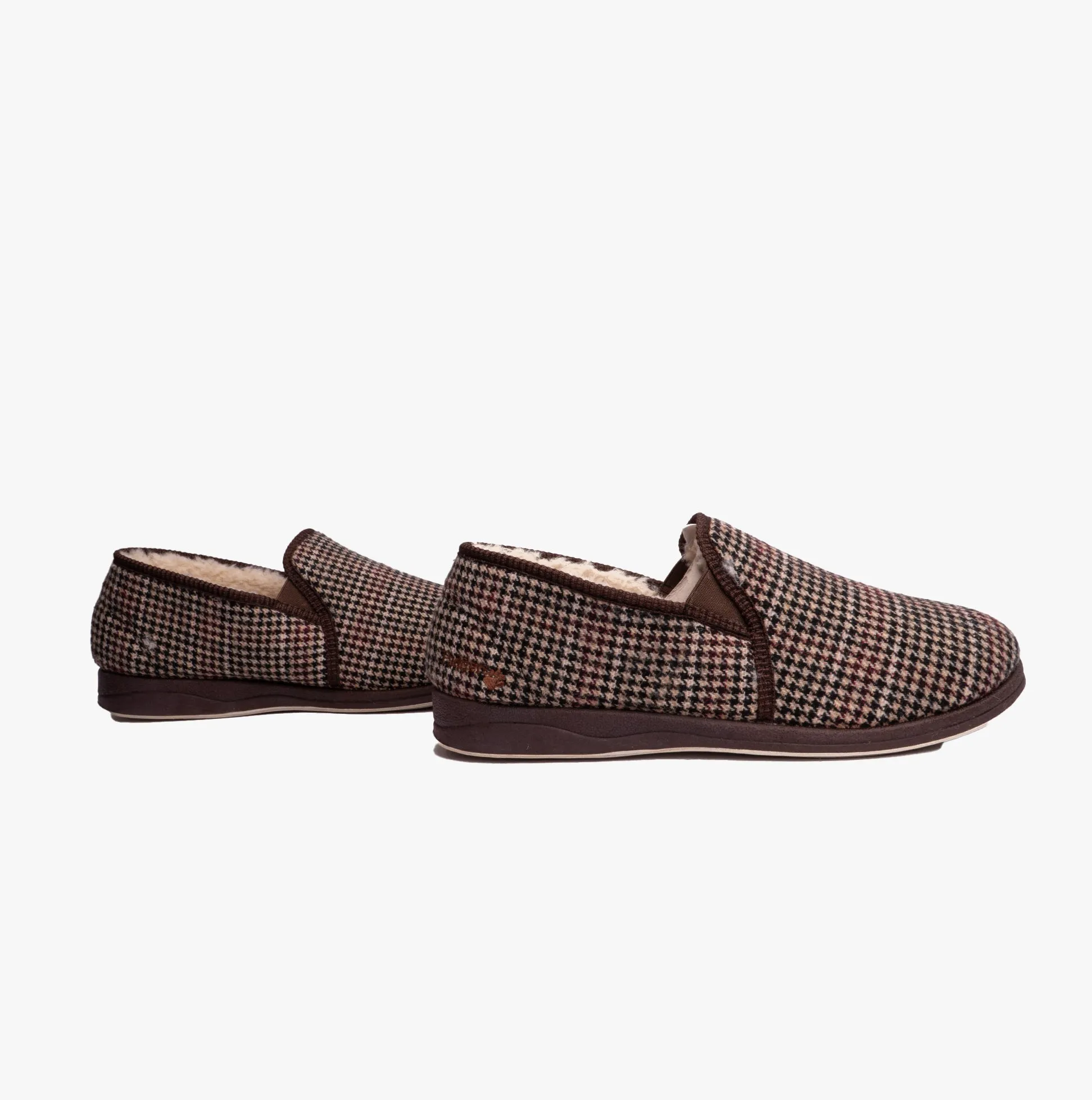 ALBERT 2 Mens (G Fit) Slippers Brown Hounds Tooth sold by House of Slippers product image thumbnail 2