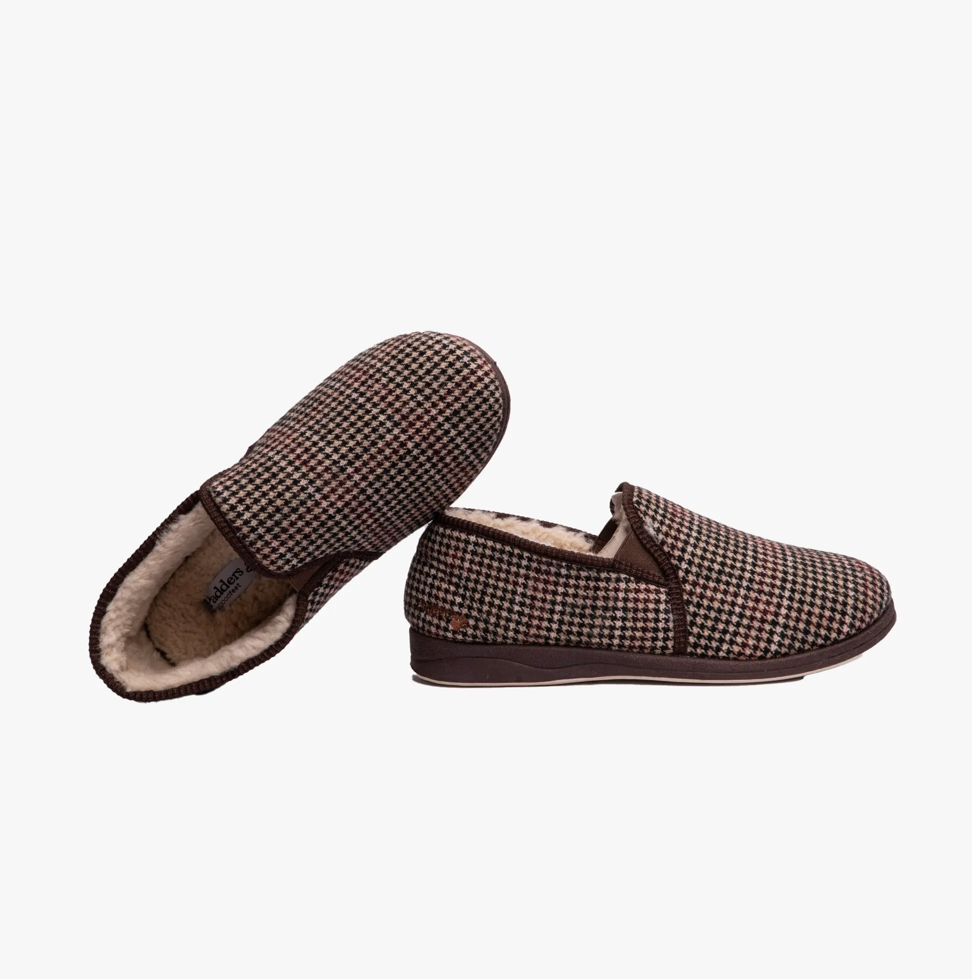 ALBERT 2 Mens (G Fit) Slippers Brown Hounds Tooth sold by House of Slippers product image thumbnail 3