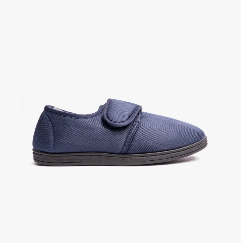 Dr Keller TOM Mens Full Slippers Navy sold by House of Slippers