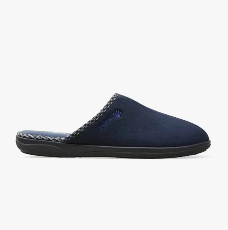 Padders LUKE Mens (G Fit) Mule Slippers Navy sold by House of Slippers