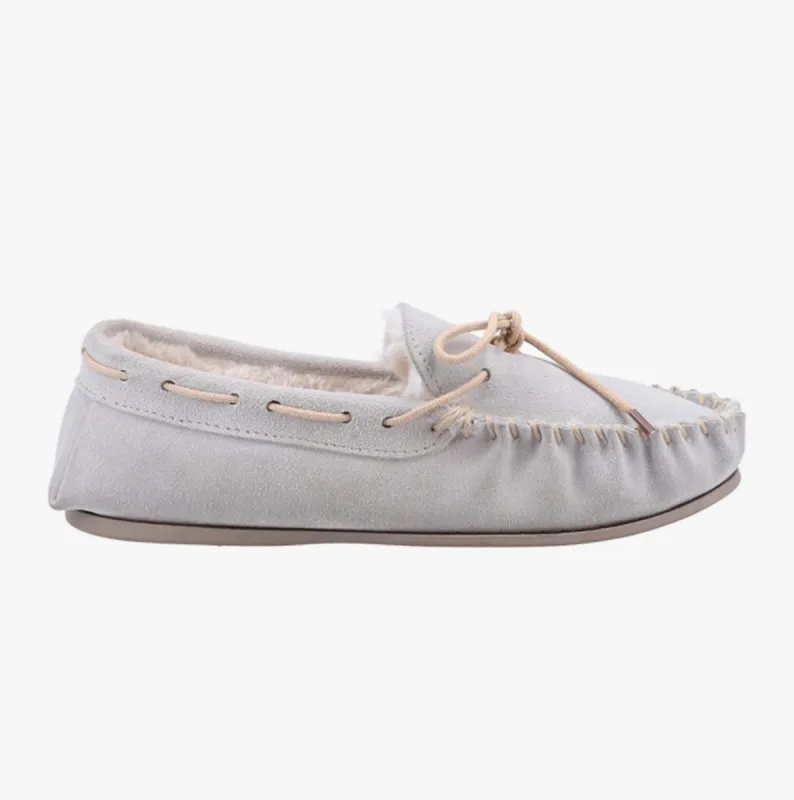 Hush Puppies ALLIE Womens Suede Slippers Grey sold by House of Slippers