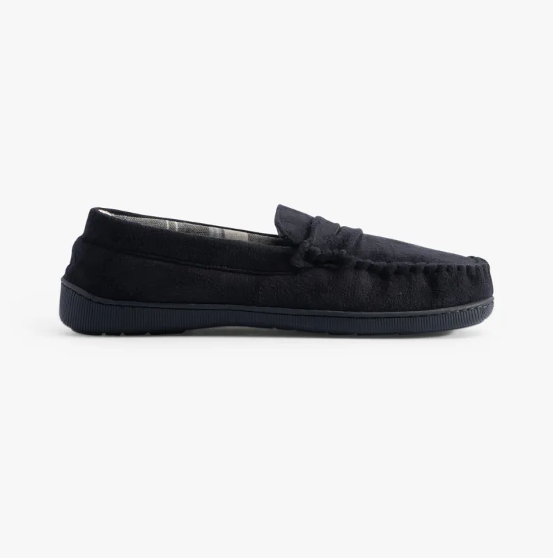 BENSON Mens Slippers Navy sold by House of Slippers