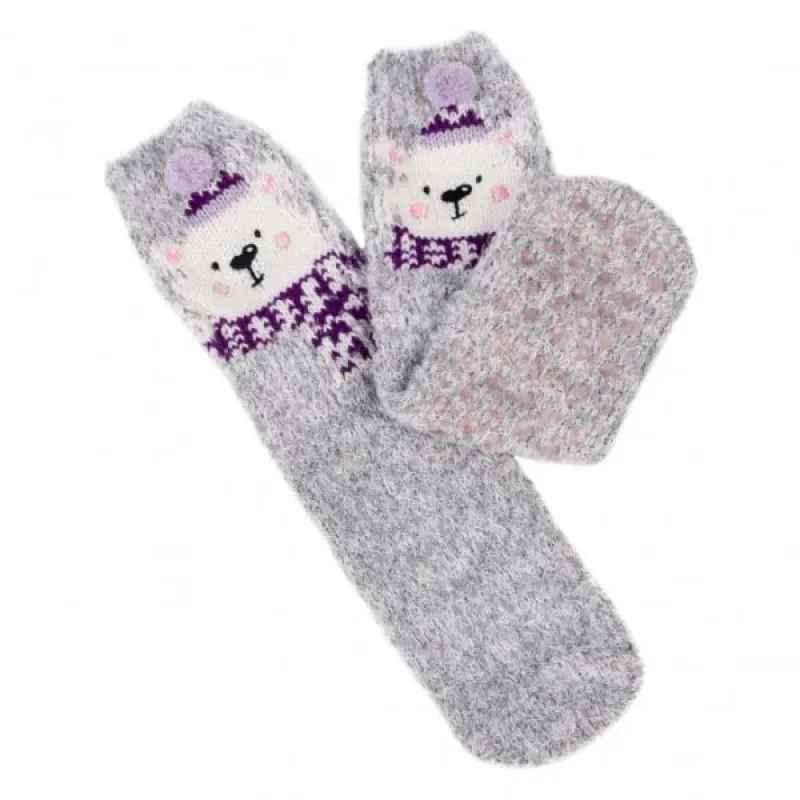 NOVELTY SUPERSOFT Female Socks Polar Bear: One Size sold by House of Slippers