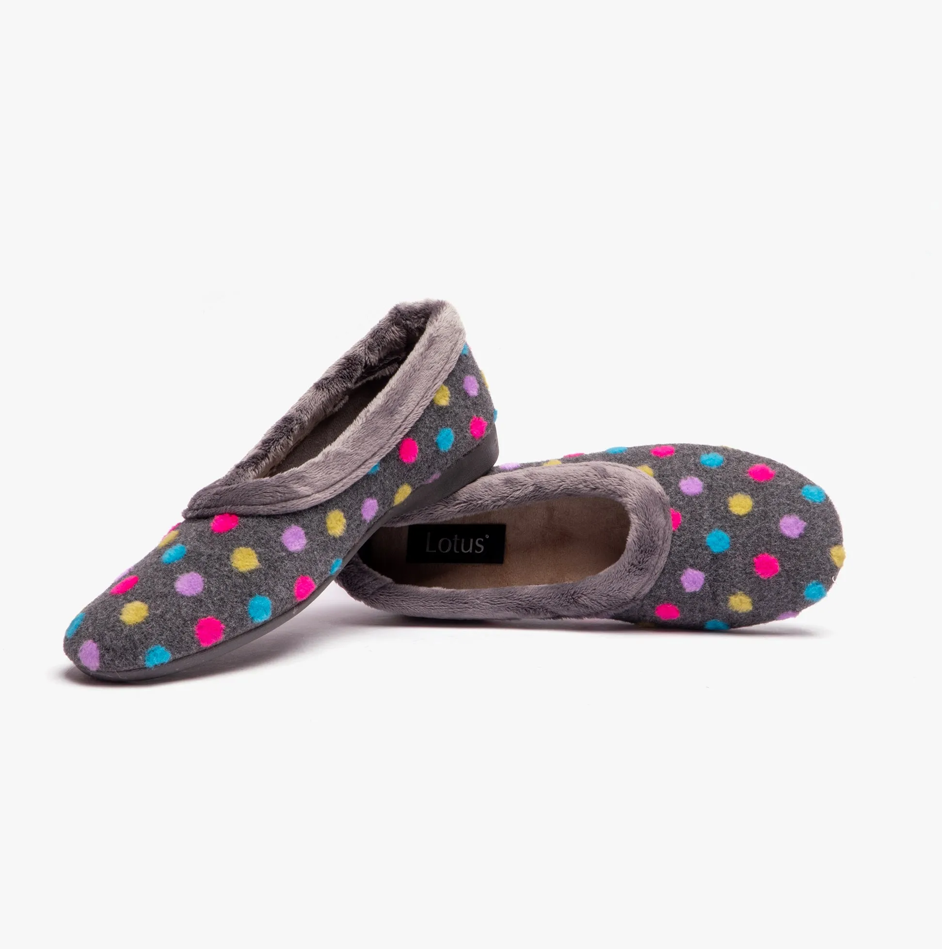 Lotus GERI Womens Slippers Grey sold by House of Slippers product image thumbnail 3