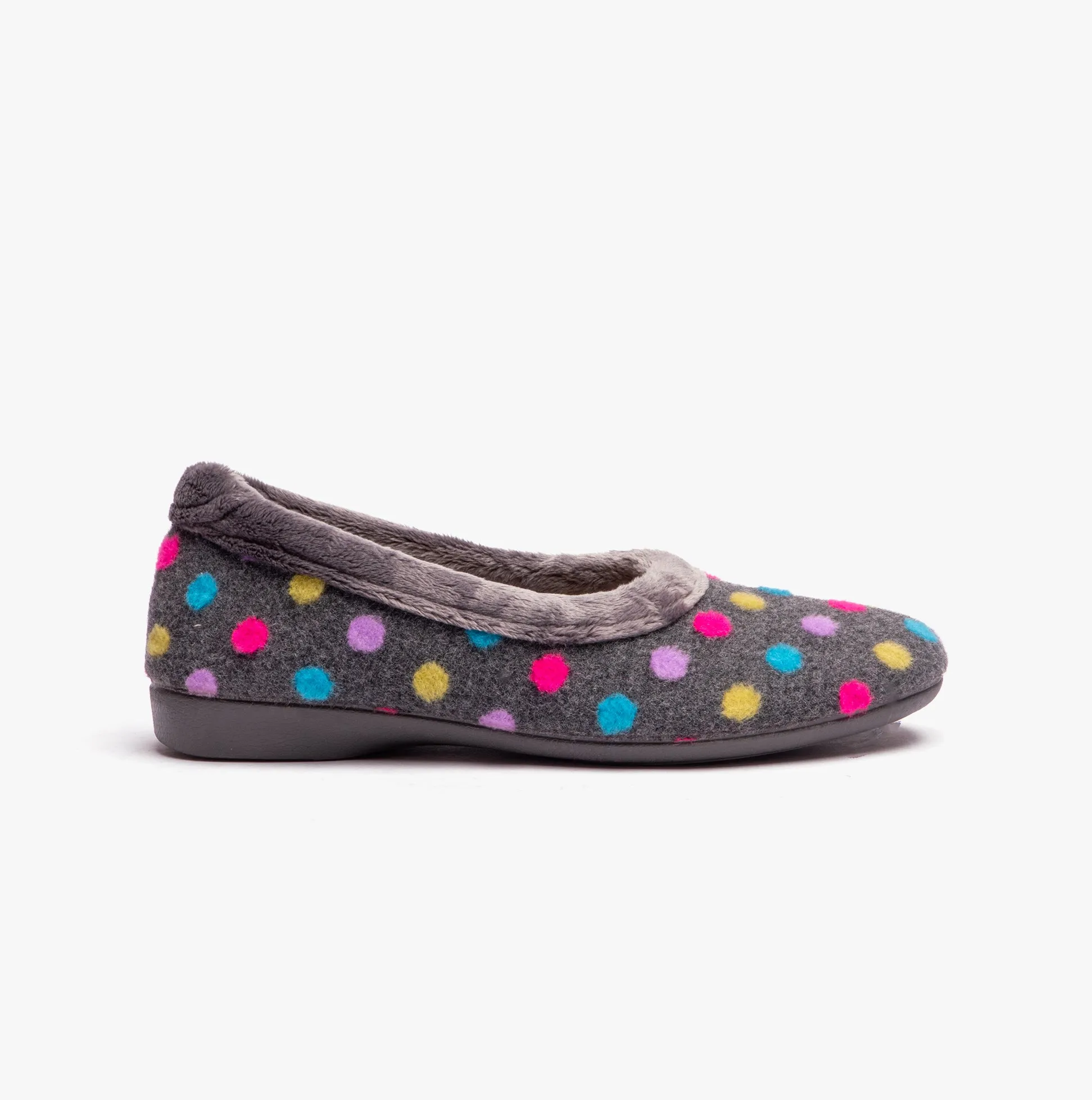 Lotus GERI Womens Slippers Grey sold by House of Slippers