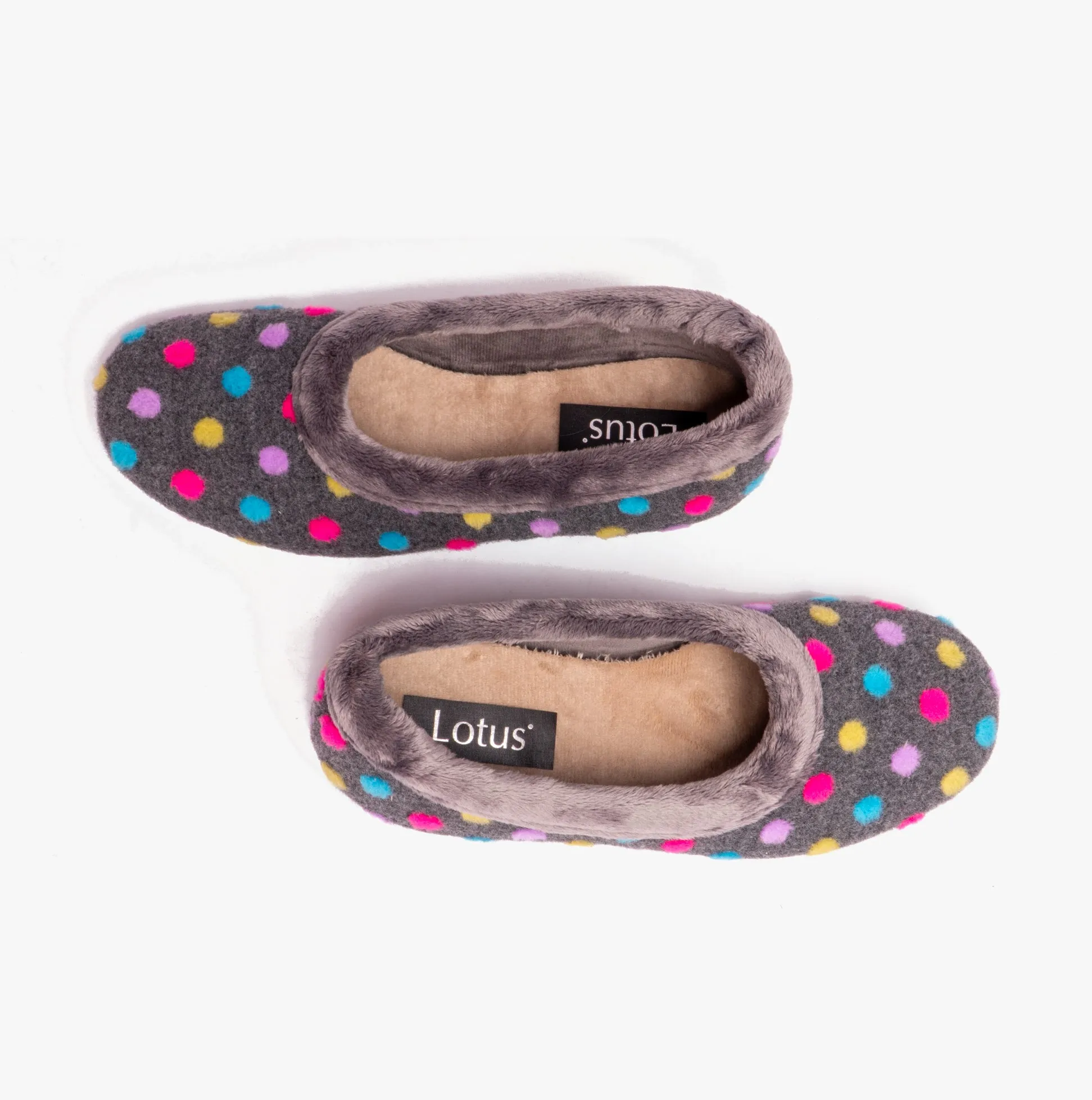 Lotus GERI Womens Slippers Grey sold by House of Slippers product image thumbnail 5