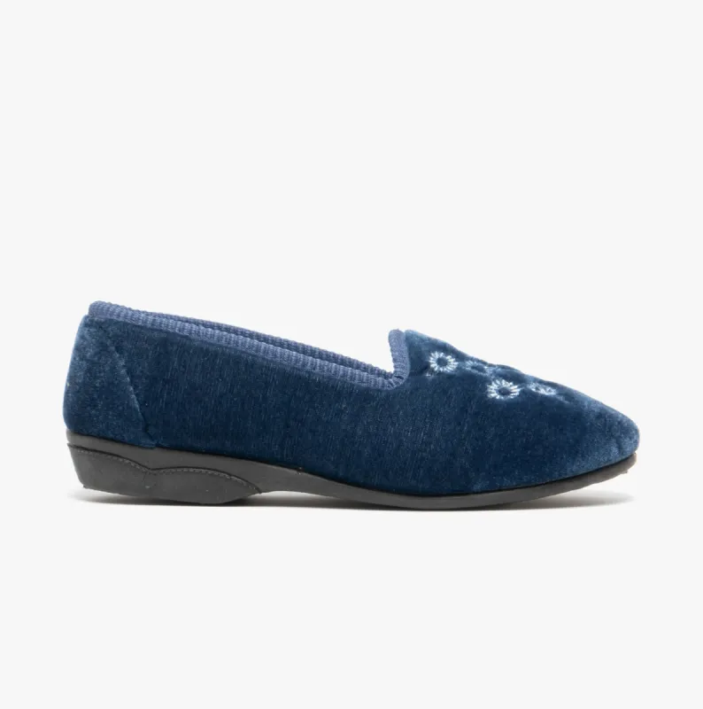Sleepers CATHY Womens Full Slippers Blueberry made by Sleepers