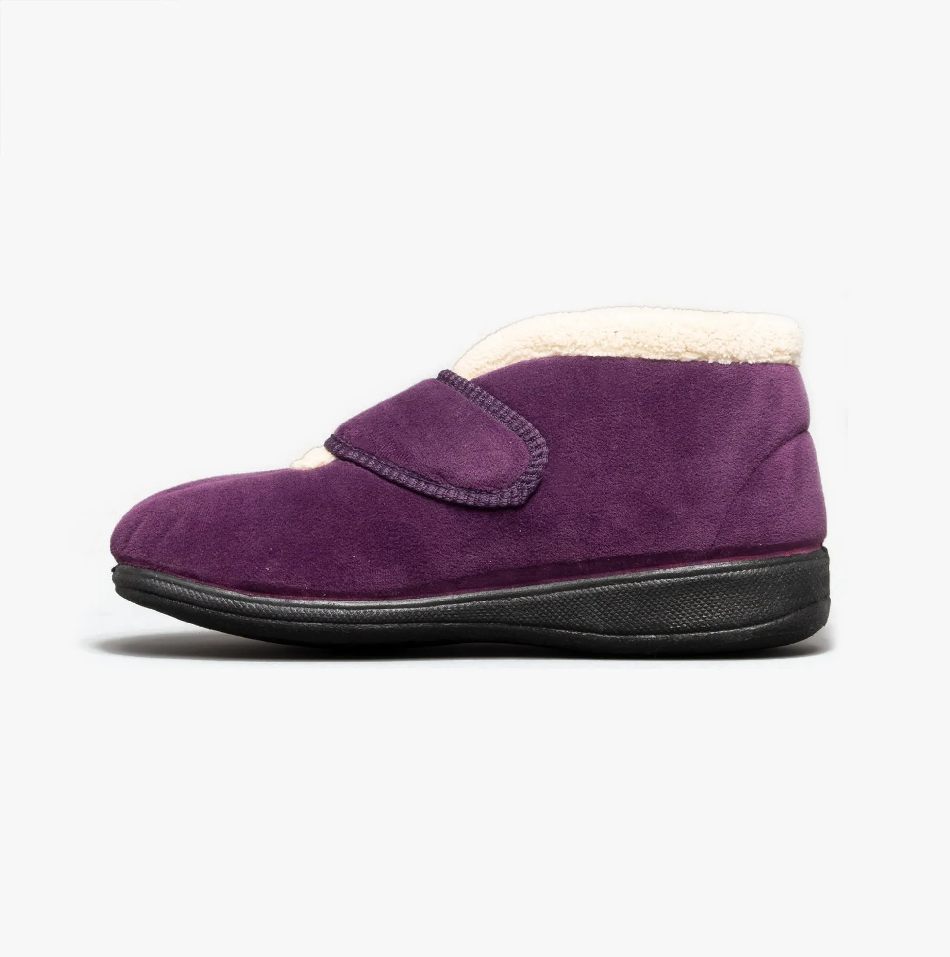 Fleet & Foster LEVITT Womens Boot Slippers Plum sold by House of Slippers product image thumbnail 5